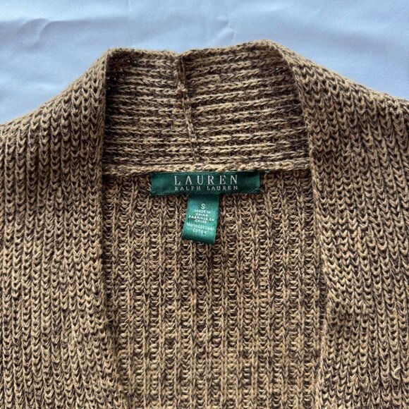 Ralph Lauren Cardigan Sweater Women's S Brown 100% Cotton Knitwear - Casual - Picture 6 of 13